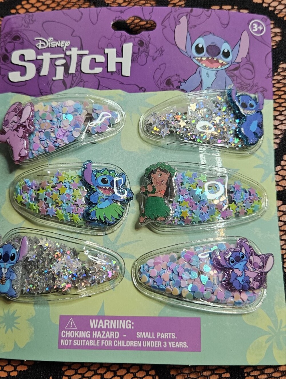 Disney Princess & Stitch Confetti Hair Clips Set - Picture 5 of 5